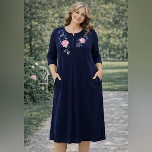 CINDY STACEY couture Embellished Long‎ Sleeve Dress with Mandarin Collar XXL